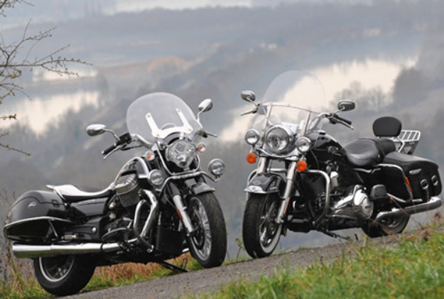 Comparative Harley-Davidson motorcycles 1690 Road King vs Moto Guzzi 1400 California Touring: Two kings for a crown