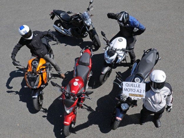 Comparative motorcycles Honda CB500F vs Honda NC700S vs Kawasaki Z800e vs Suzuki SFV 650 Gladius vs Yamaha XJ6 N: Which is the best A2 motorcycle?