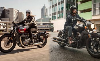 2018 Triumph Bonneville Bobber Black vs. 2018 Indian Scout Bobber