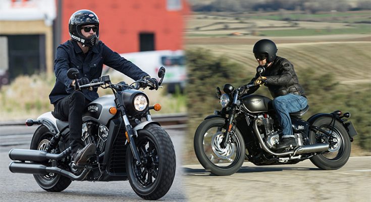 2018 Scout Bobber vs 2018 Bonneville Bobber Black ...